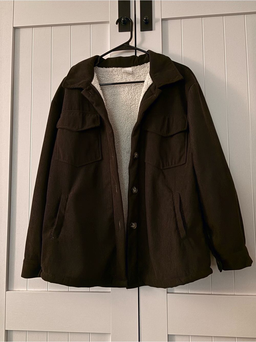 Women’s Brown Sherpa-Lined Jacket